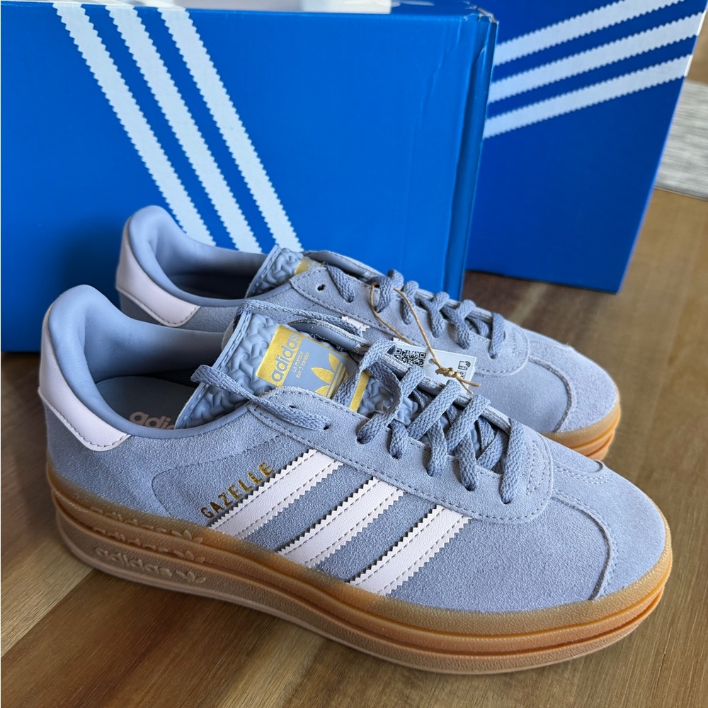 adidas Gazelle Bold J Silver Violet / Almost Pink / Gum - Picture 7 of 9